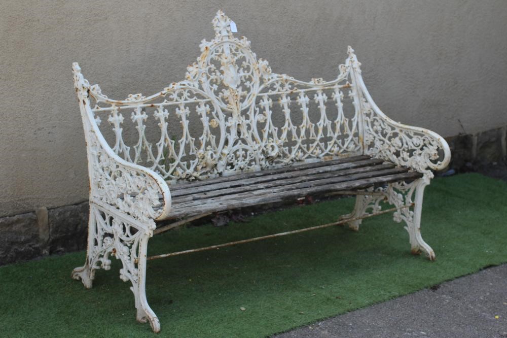 A COALBROOKDALE DESIGN CAST IRON BENCH Image