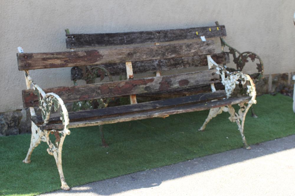 A PAIR OF VICTORIAN CAST IRON BENCHES Image