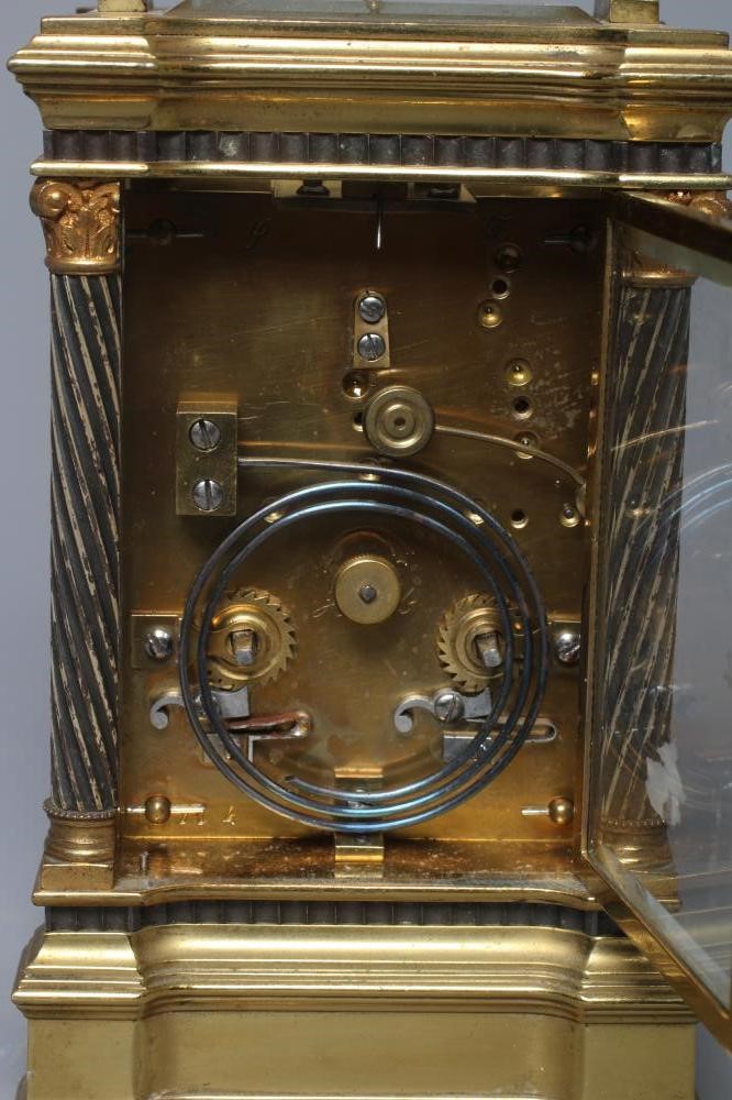 A GILDED BRASS CARRIAGE CLOCK Image