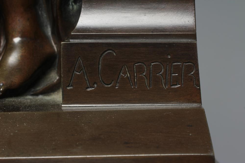 A FRENCH SLATE MANTEL CLOCK Image