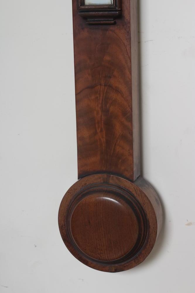 A MAHOGANY STICK BAROMETER BY GALLETTI GLASGOW Image