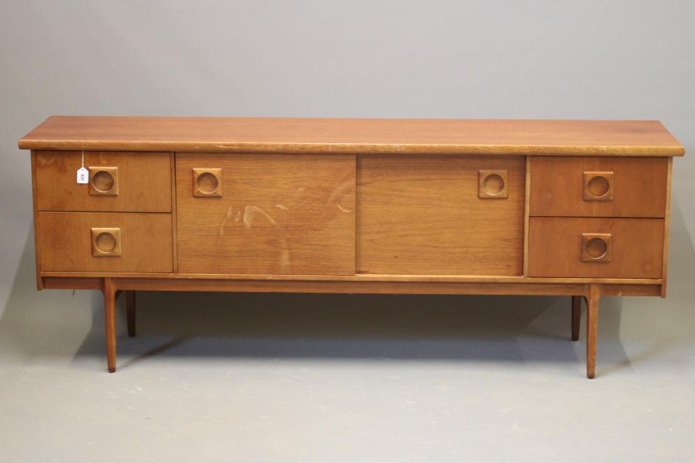 A BATH CABINET MAKERS TEAK LONG SIDEBOARD Image