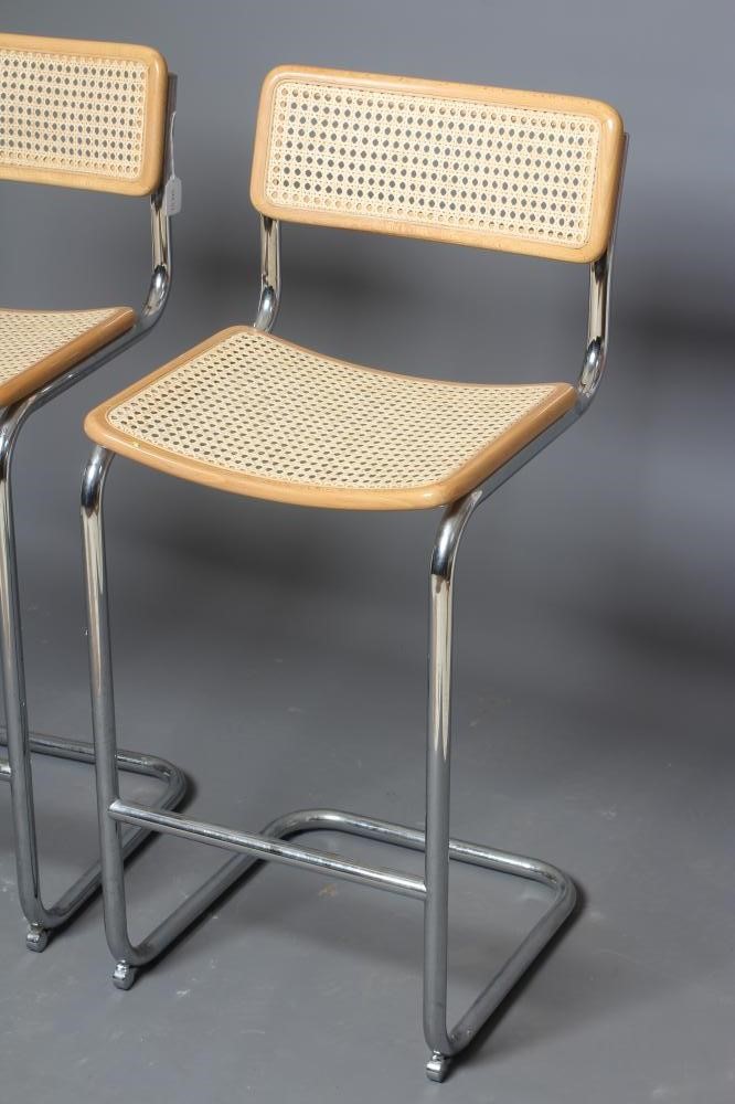 AFTER MARCEL BRUER - A PAIR OF CESCA BAR COUNTER STOOLS Image