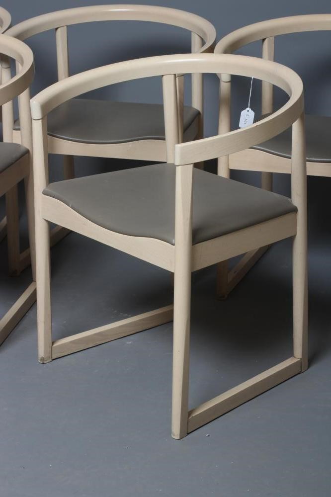 BILLIANI 1911 - A SET OF FIVE PAINTED BEECH DINING CHAIRS Image