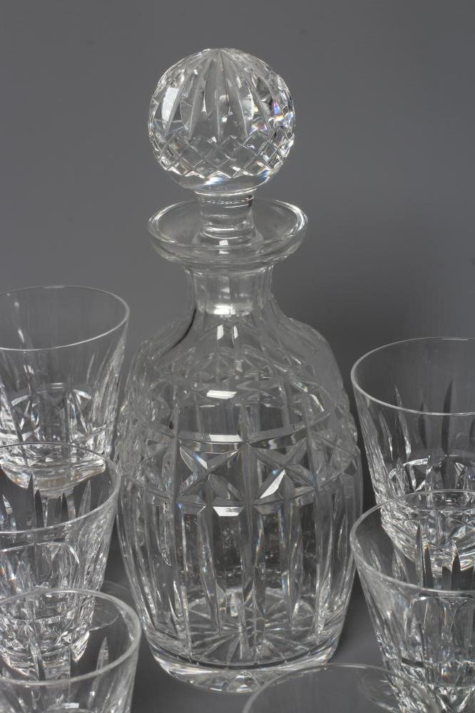 A WATERFORD KYLEMORE PATTERN GLASS TABLE SERVICE comprising six each red and white wines, sherry and Image