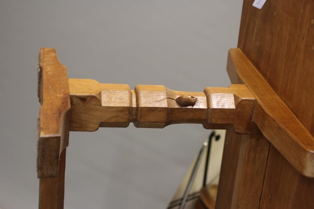 A ROBERT THOMPSON ADZED OAK DINING TABLE Image