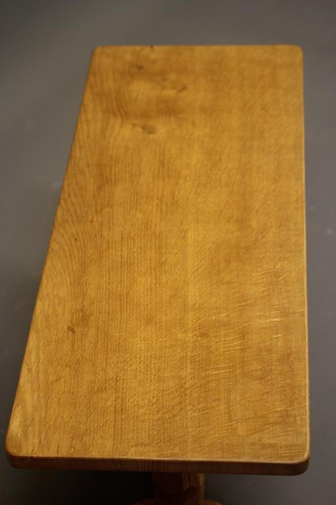 A ROBERT THOMPSON ADZED OAK COFFEE TABLE Image