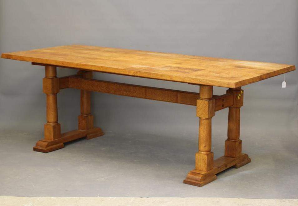 A YORKSHIRE CRITTER LIGHT OAK DINING TABLE Image