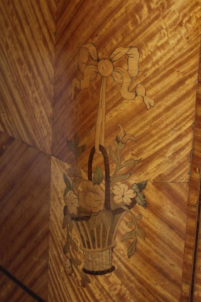 A FRENCH TULIPWOOD AND MARQUETRY LOUIS XVI STYLE TABLE DE CHEVET Image