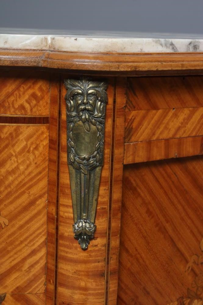 A FRENCH TULIPWOOD AND MARQUETRY LOUIS XVI STYLE TABLE DE CHEVET Image