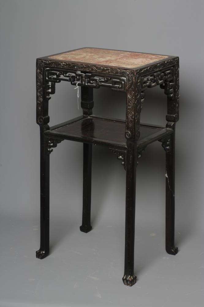 A CHINESE HARDWOOD JARDINIERE STAND Image