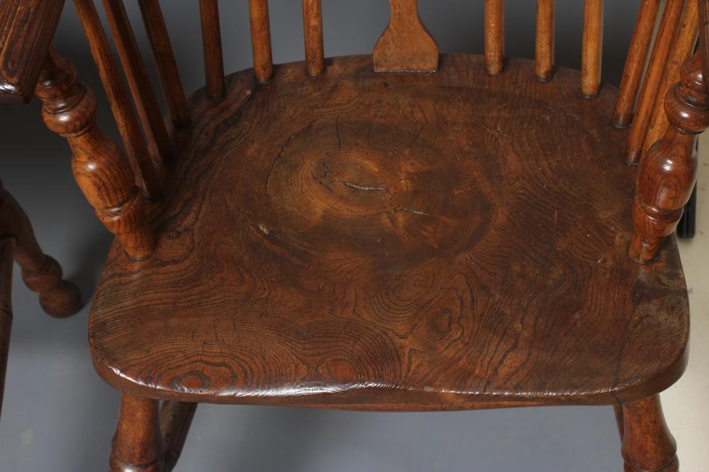 A SET OF TEN ASH AND ELM WINDSOR ARMCHAIRS Image