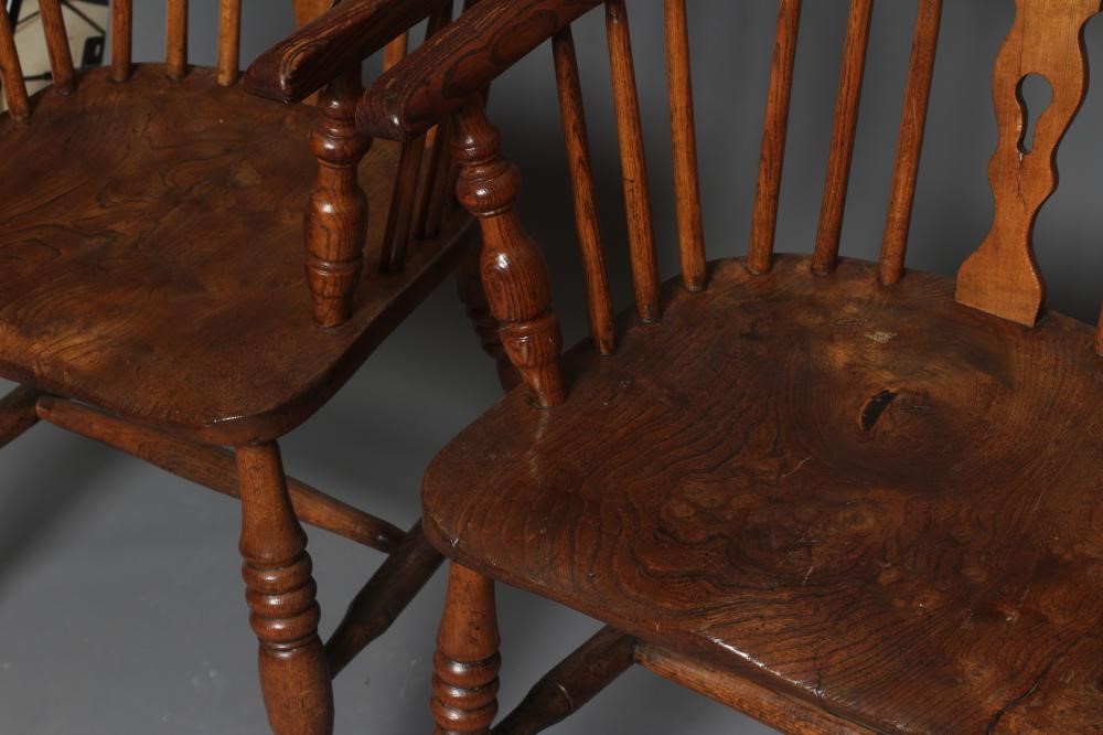A SET OF TEN ASH AND ELM WINDSOR ARMCHAIRS Image