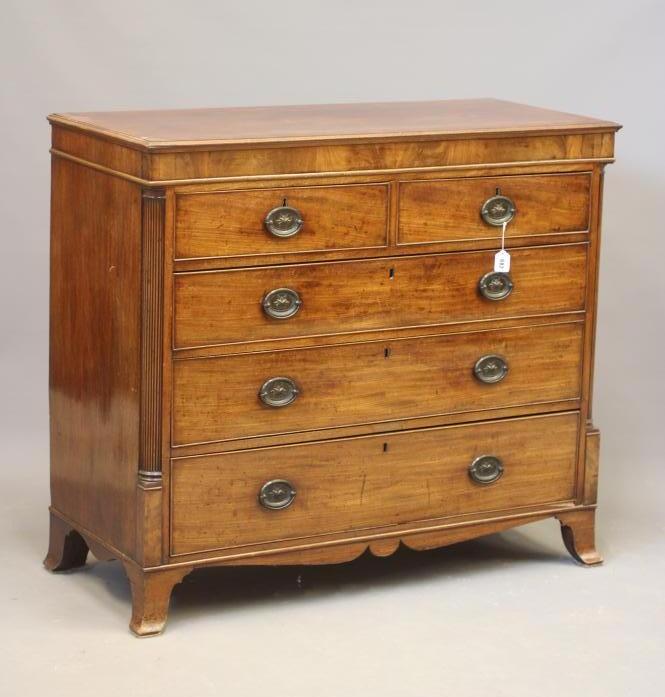 A GEORGIAN MAHOGANY STRAIGHT FRONT CHEST Image