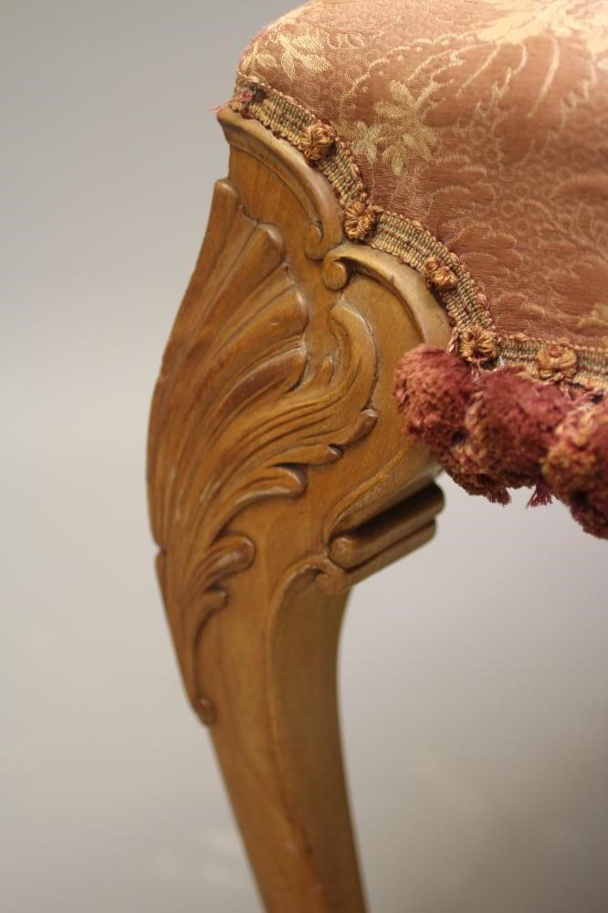 A MAHOGANY FRAMED DUET STOOL Image