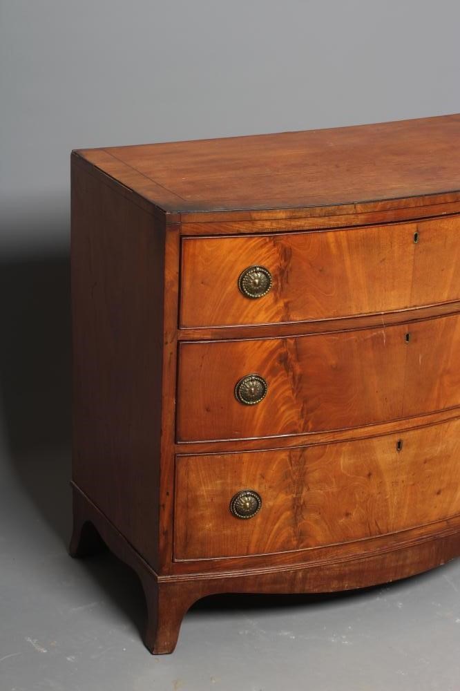 A SMALL REGENCY MAHOGANY BOWED CHEST Image