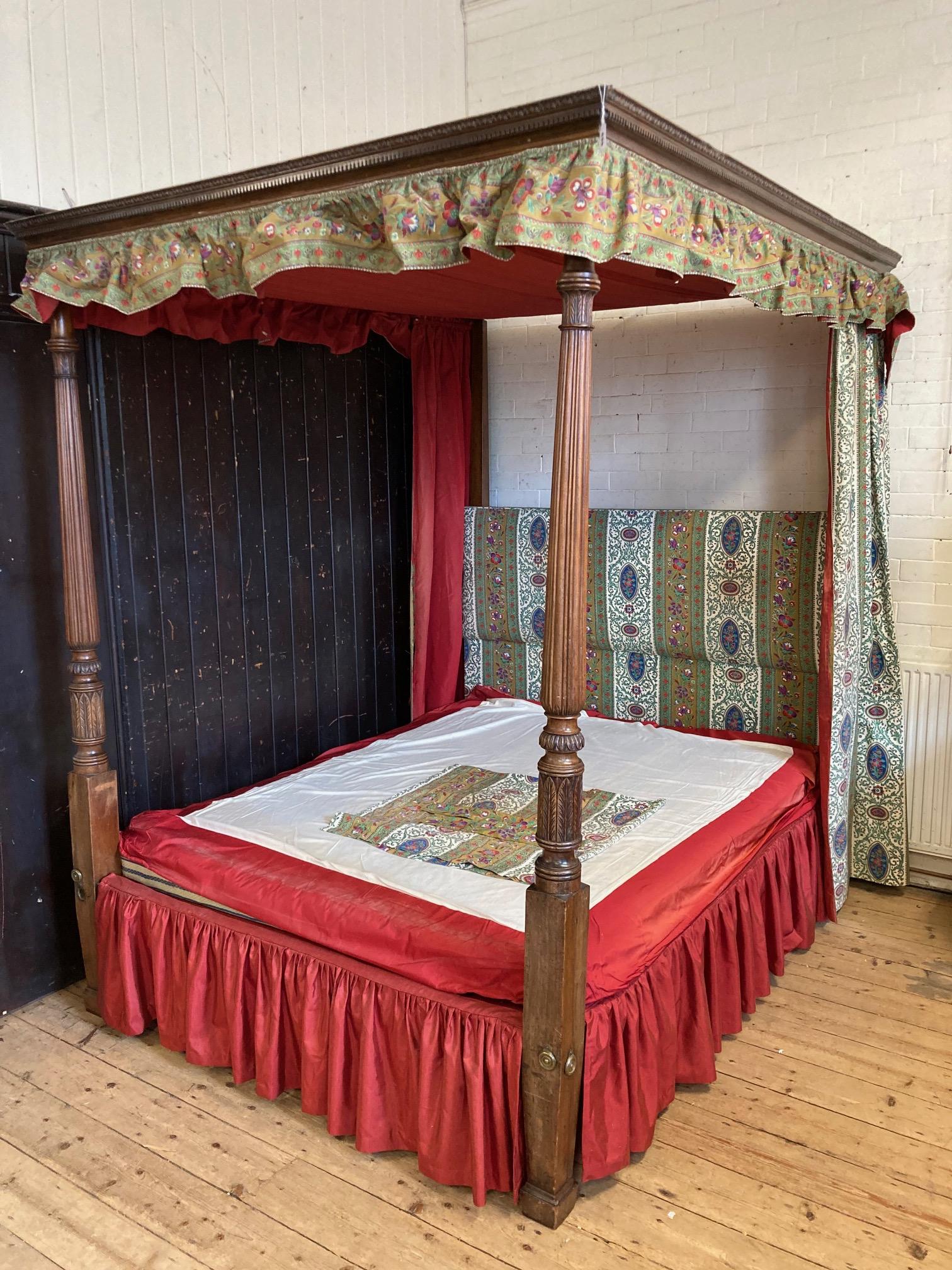 A MAHOGANY FOUR POSTER BEDSTEAD of Georgian design Image