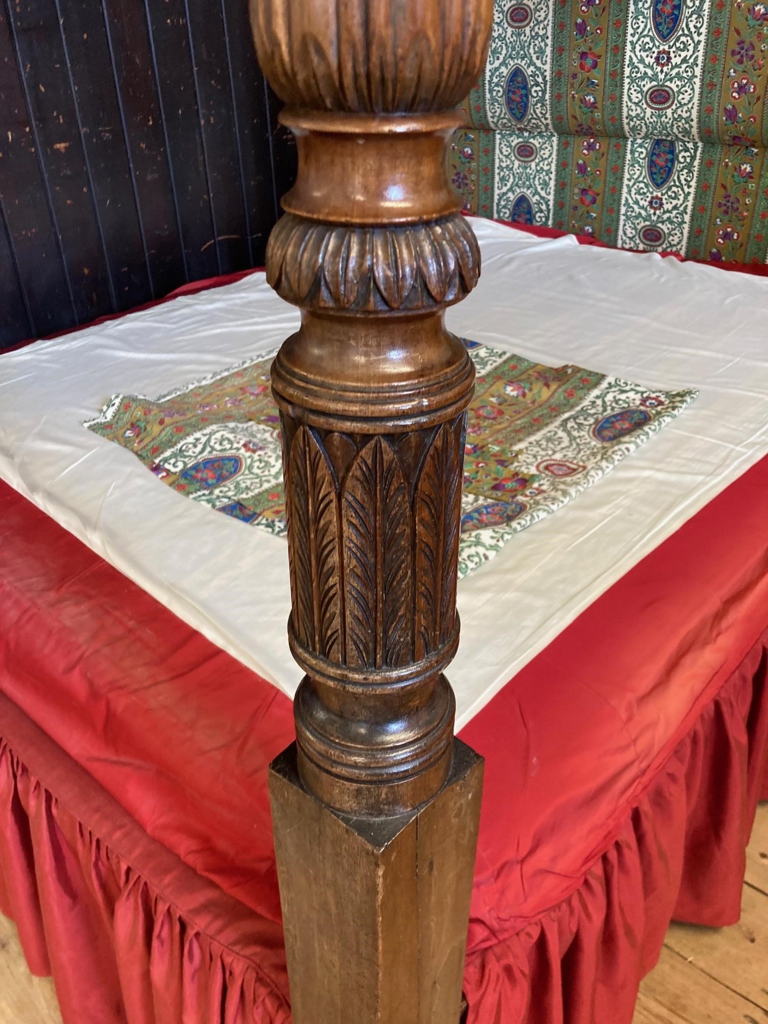 A MAHOGANY FOUR POSTER BEDSTEAD of Georgian design Image