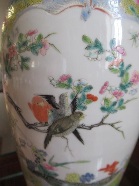 A PAIR OF CHINESE PORCELAIN VASES of slender inverted baluster form Image