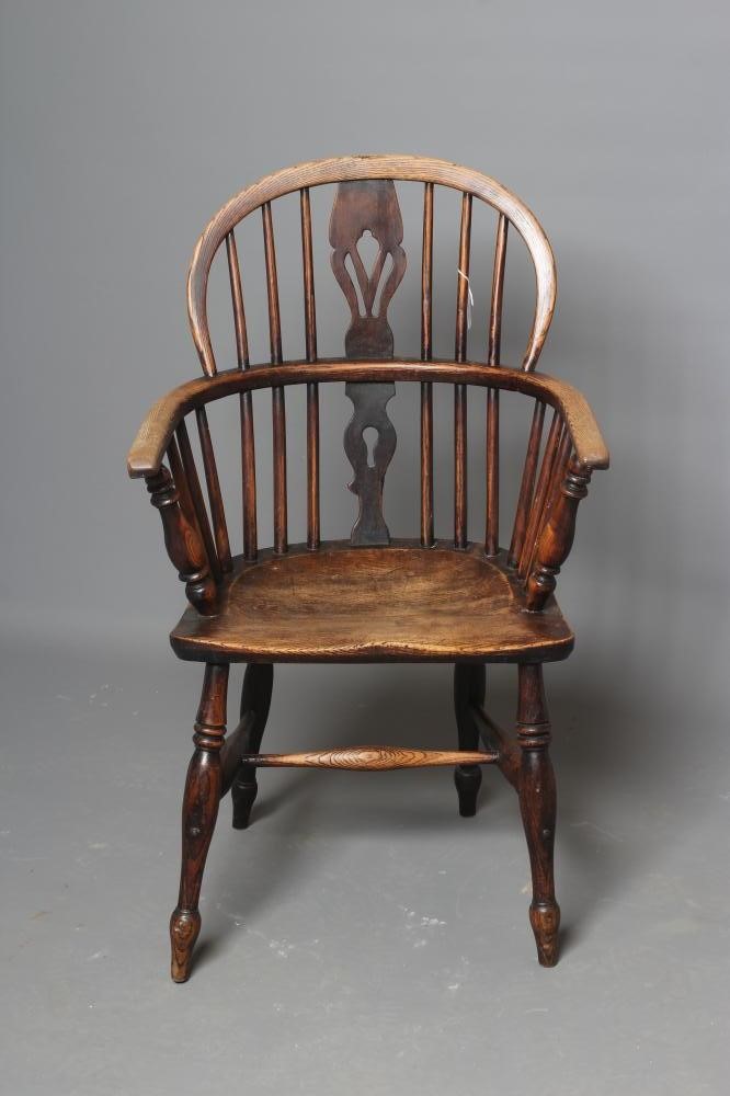 AN ASH AND ELM WINDSOR ARMCHAIR Image