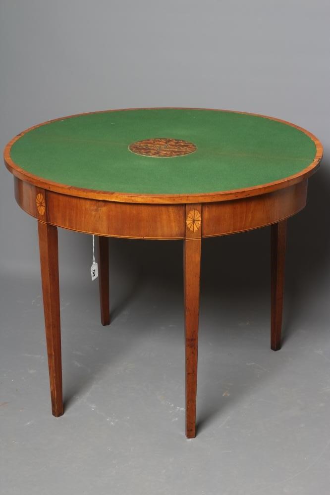 A GEORGIAN MAHOGANY FOLDING CARD TABLE Image