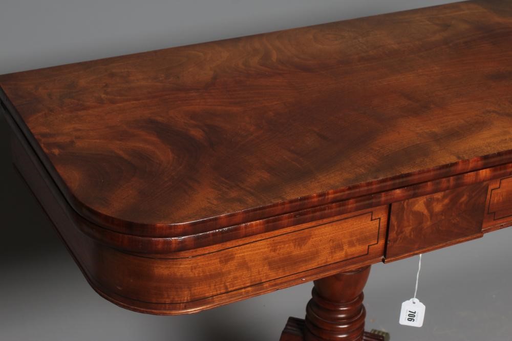 A REGENCY MAHOGANY FOLDING TEA TABLE Image