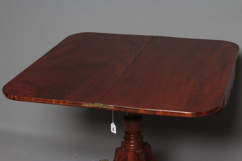 A REGENCY MAHOGANY FOLDING TEA TABLE Image