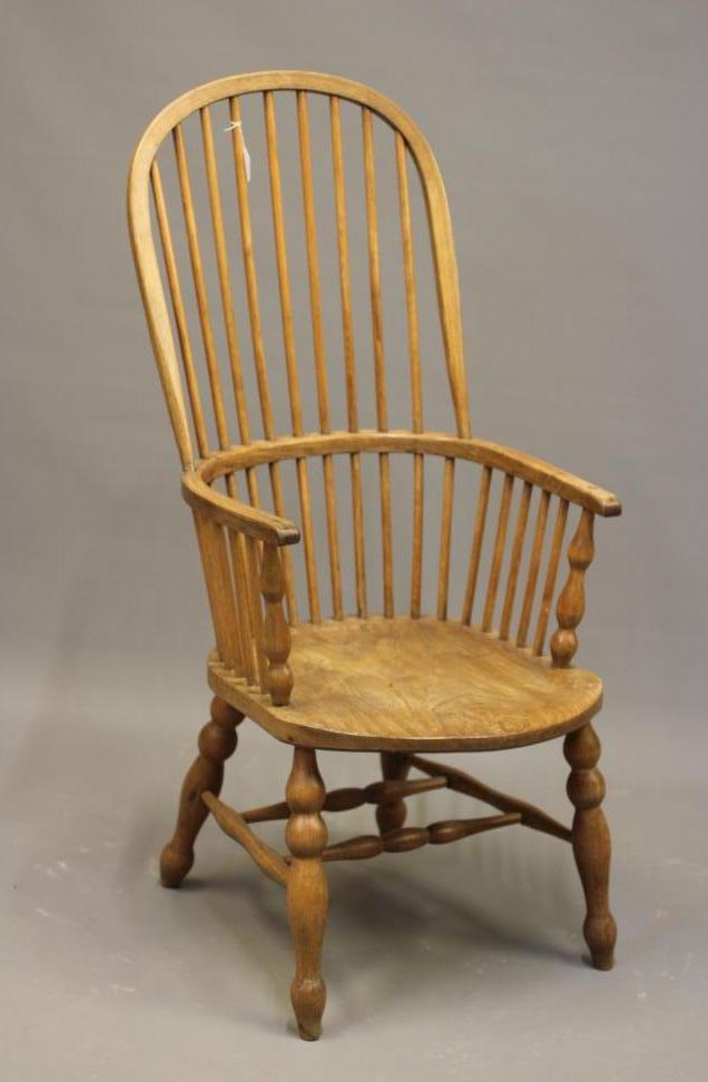 AN ASH AND ELM WINDSOR ARMCHAIR Image