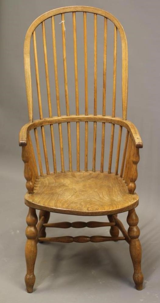 AN ASH AND ELM WINDSOR ARMCHAIR Image