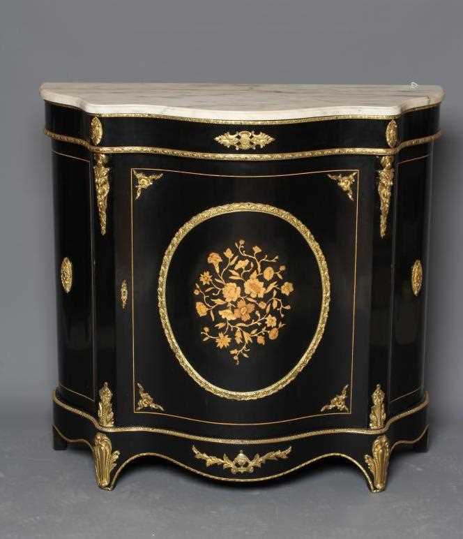 A VICTORIAN DESIGN EBONISED PIER CABINET Image