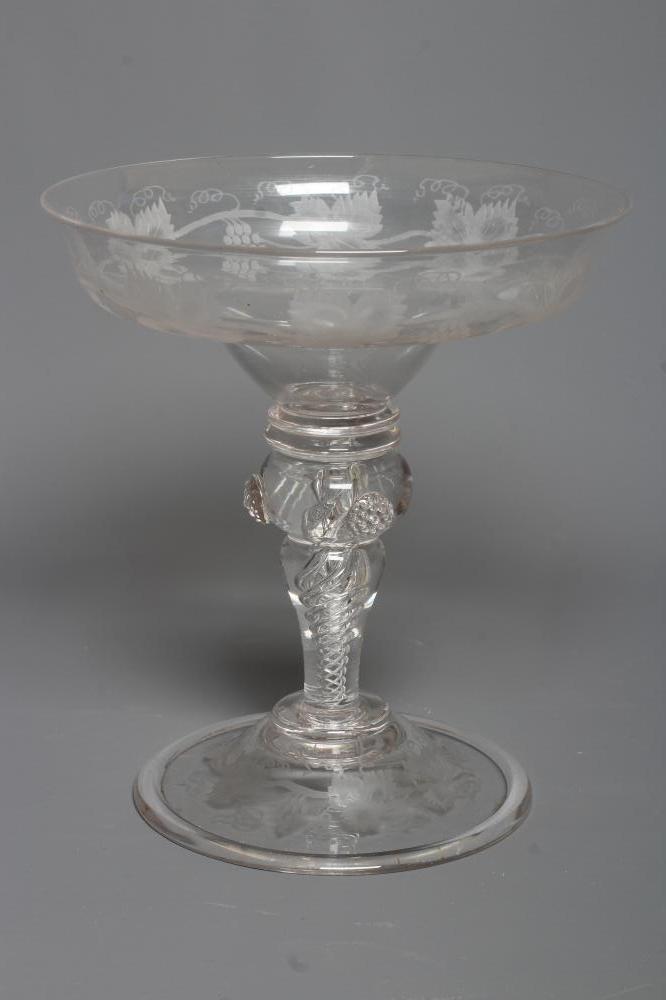 A HIGH PEDESTAL GLASS TAZZA Image