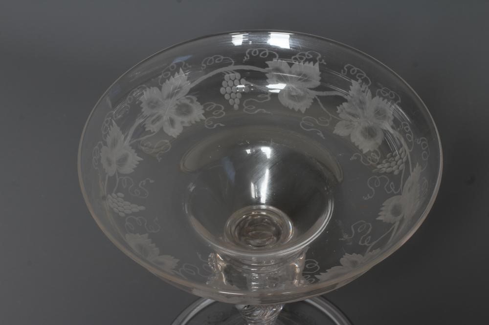 A HIGH PEDESTAL GLASS TAZZA Image
