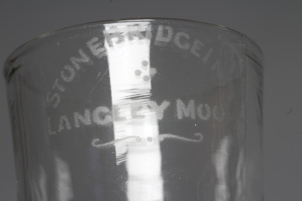 AN EARLY VICTORIAN GLASS TUMBLER of plain cylindrical form Image