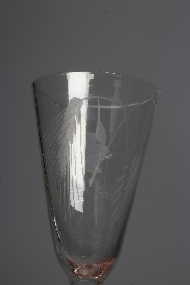 EIGHT GEORGIAN GLASSES including two wrythen fluted conical small ales Image