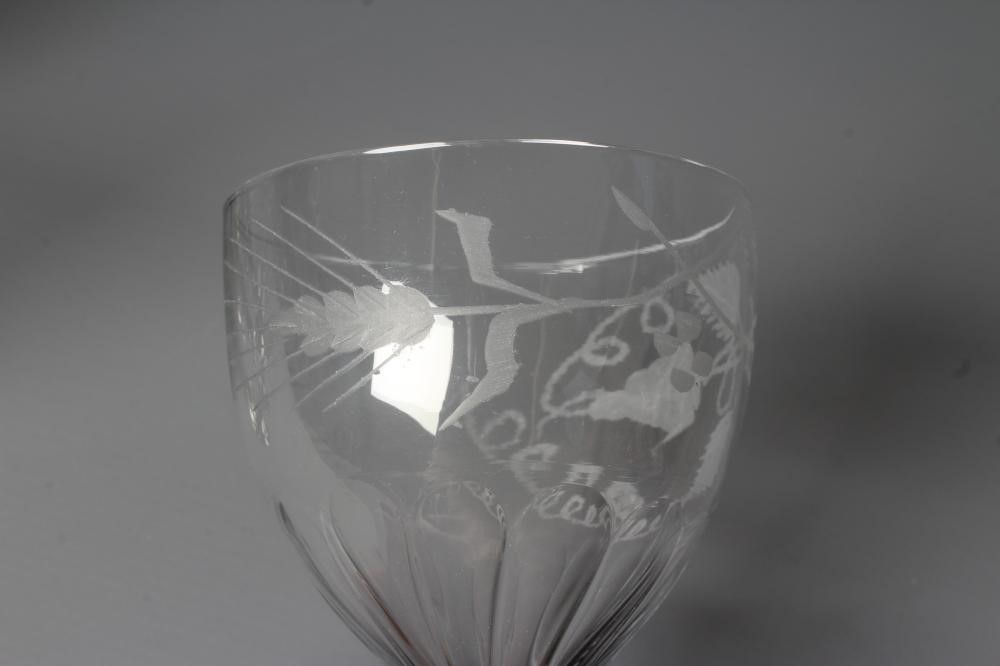 TWO SIMILAR GEORGIAN GLASS GOBLETS Image