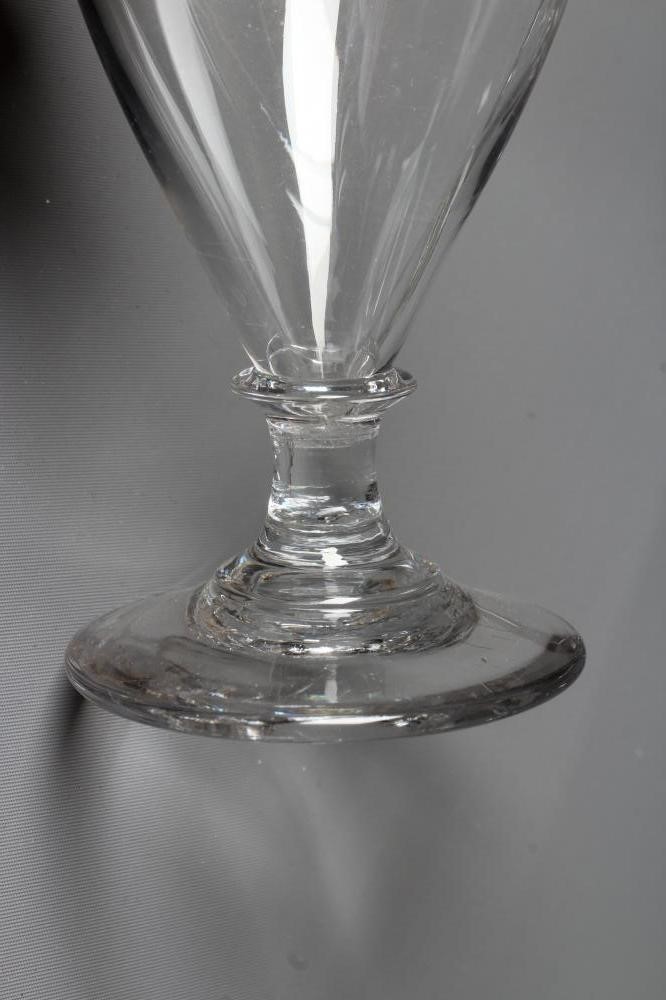 TWO SIMILAR GEORGIAN GLASS GOBLETS Image
