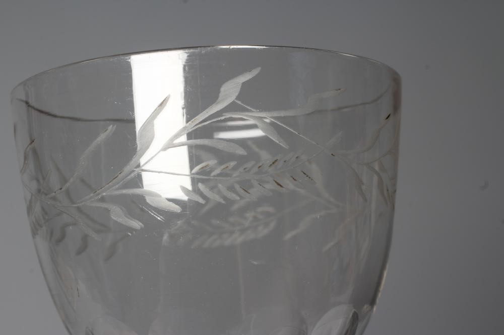 TWO SIMILAR GEORGIAN GLASS GOBLETS Image