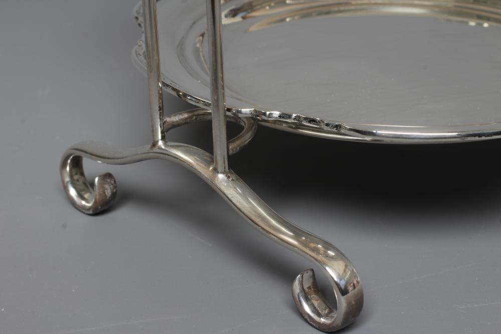 AN ELIZABETH II SILVER CAKE STAND by Ollivant & Botsford Ltd. Image