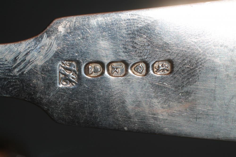 *A PAIR OF GEORGE IV SILVER TABLESPOONS Image