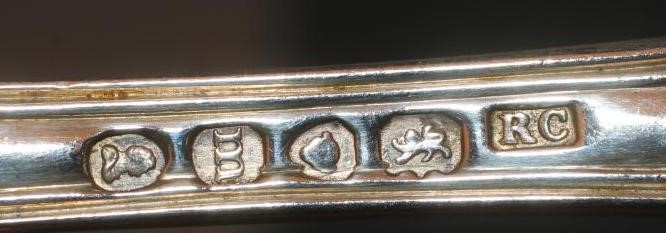 *A SET OF FIVE GEORGE IV SILVER DESSERT FORKS Image