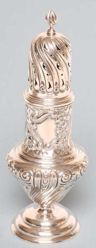 A VICTORIAN LARGE SILVER SUGAR CASTOR Image