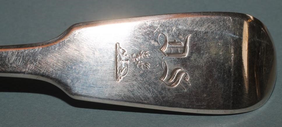 AN EARLY VICTORIAN SILVER BASTING SPOON Image