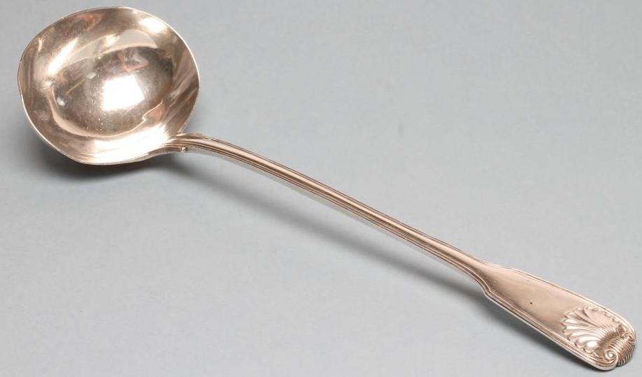 AN EARLY VICTORIAN SILVER SOUP LADLE Image