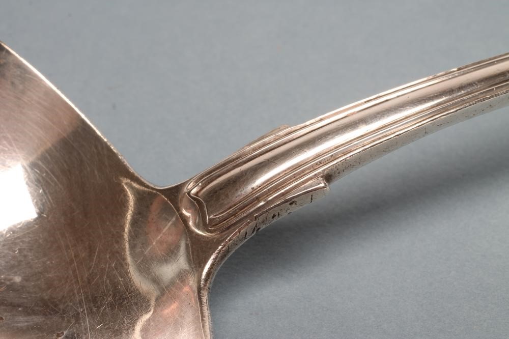 AN EARLY VICTORIAN SILVER SOUP LADLE Image