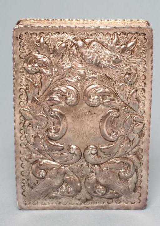 A LATE VICTORIAN SILVER DRESSING TABLE BOX Image