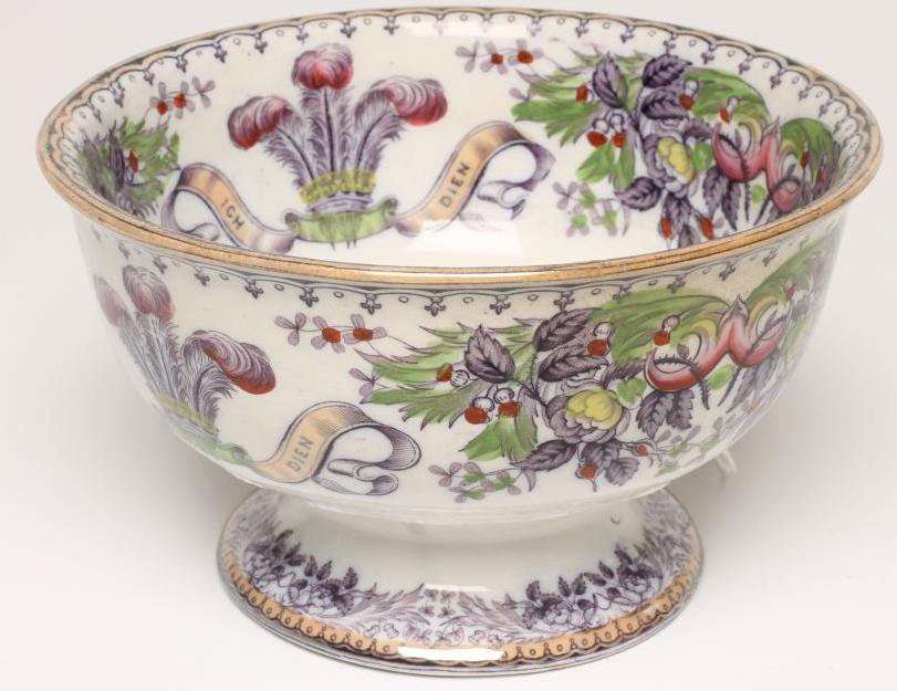 OF ROYAL INTEREST - a Victorian Scottish earthenware low pedestal bowl of circular form Image