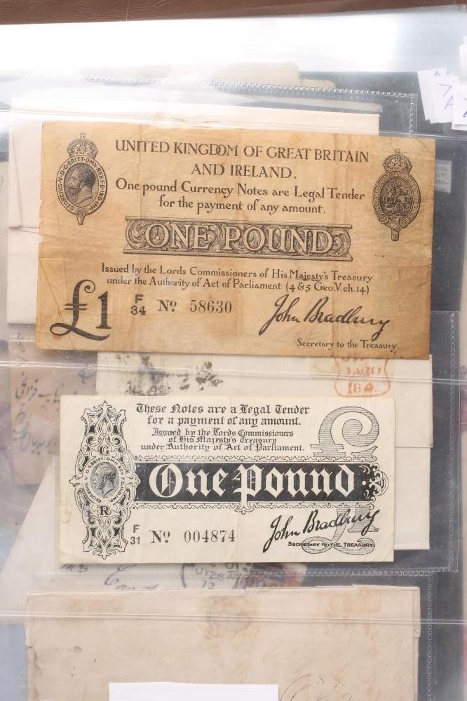 A FINE COLLECTION OF QUEEN VICTORIA POSTAL HISTORY including Penny Black etc. contained in a brown Image