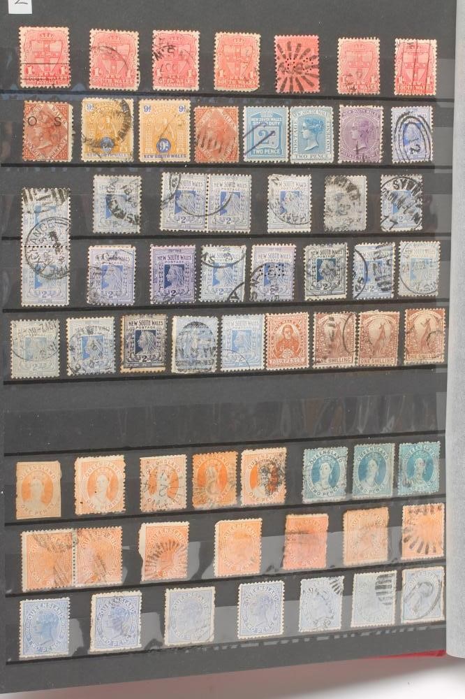 A STOCK BOOK OF AUSTRALIAN STAMPS including Kangaroos etc. Image