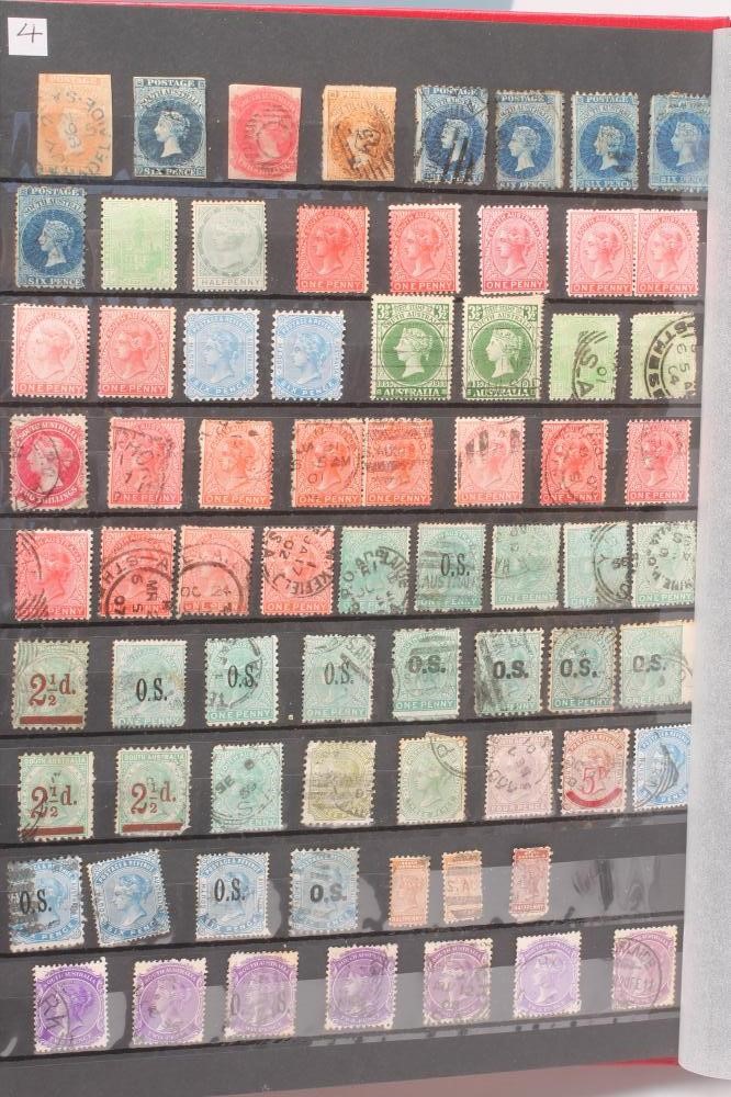 A STOCK BOOK OF AUSTRALIAN STAMPS including Kangaroos etc. Image