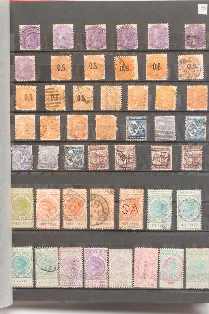 A STOCK BOOK OF AUSTRALIAN STAMPS including Kangaroos etc. Image